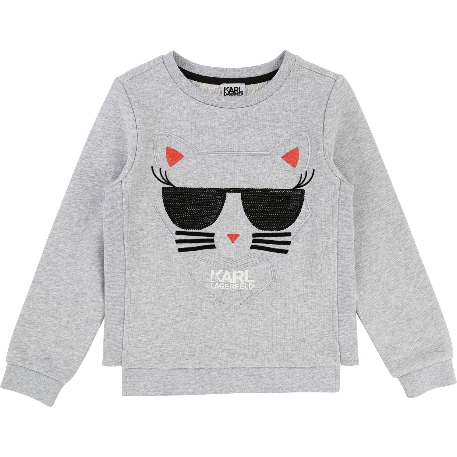 Karl Lagerfeld Kids Sweatshirt Katze Grau 98 104 110 116